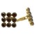 Art Deco Art Deco 1960s Gold-Tone Brass Topaz Rhinestone Cufflinks, Unisex For Sale - Image 3 of 5