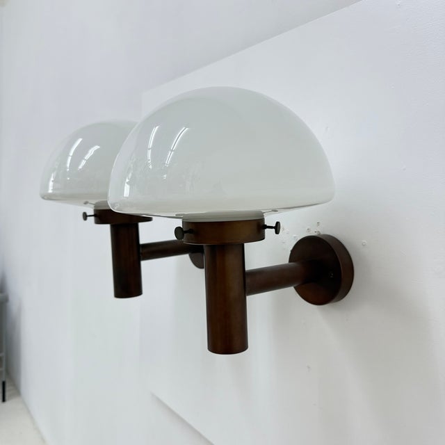 1970s Globe Glass Wall Lamps attributed to Lisa Pape, Sweden, 1970s, Set of 2 For Sale - Image 5 of 18