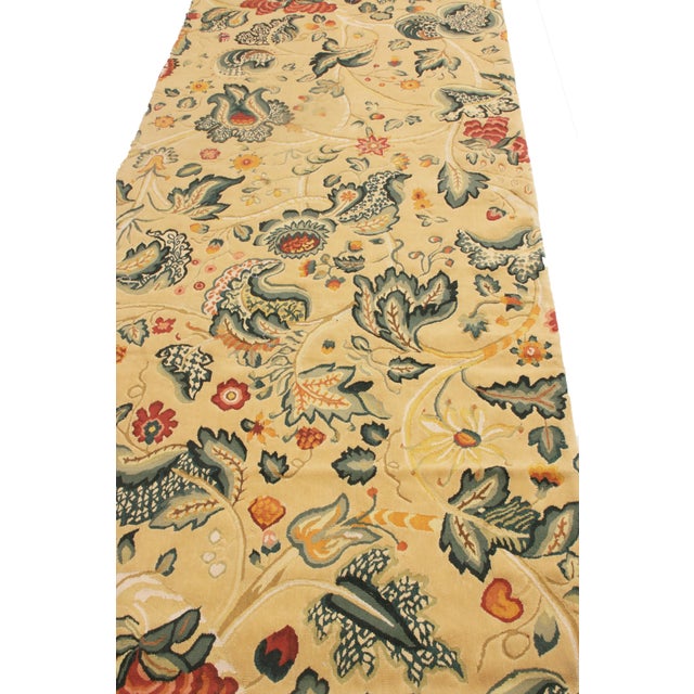 Rug & Kilim Rug & Kilim's 18th Century Tudor Design Inspired Cream Floral Runner For Sale - Image 4 of 5
