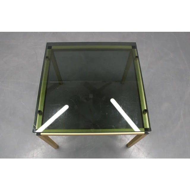 Italian Brass Coffee Table with Smoked Glass Top, 1970s For Sale - Image 4 of 11