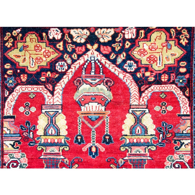 Red Mid 20th Century Persian Meshkabad Rug For Sale - Image 8 of 13