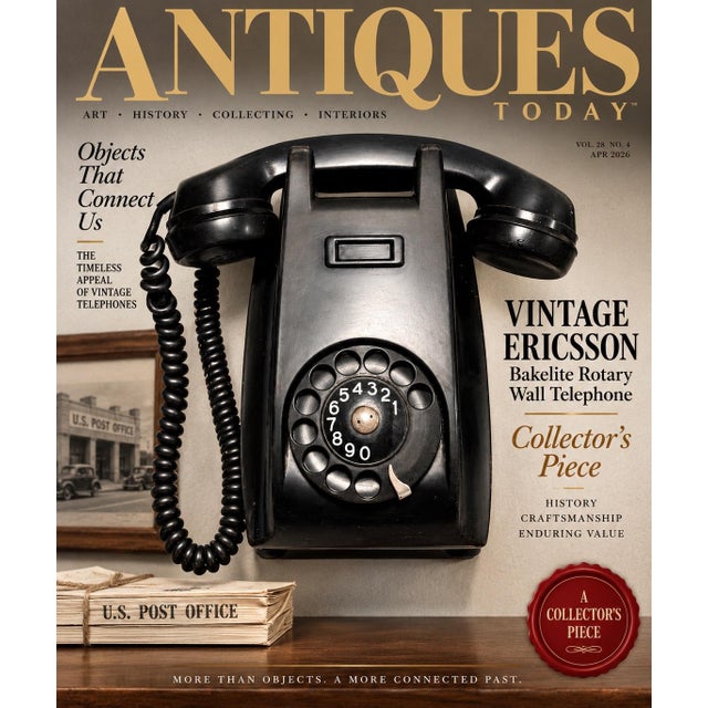 Plastic Vintage Ericsson Bakelite Rotary Wall Telephone For Sale - Image 7 of 7
