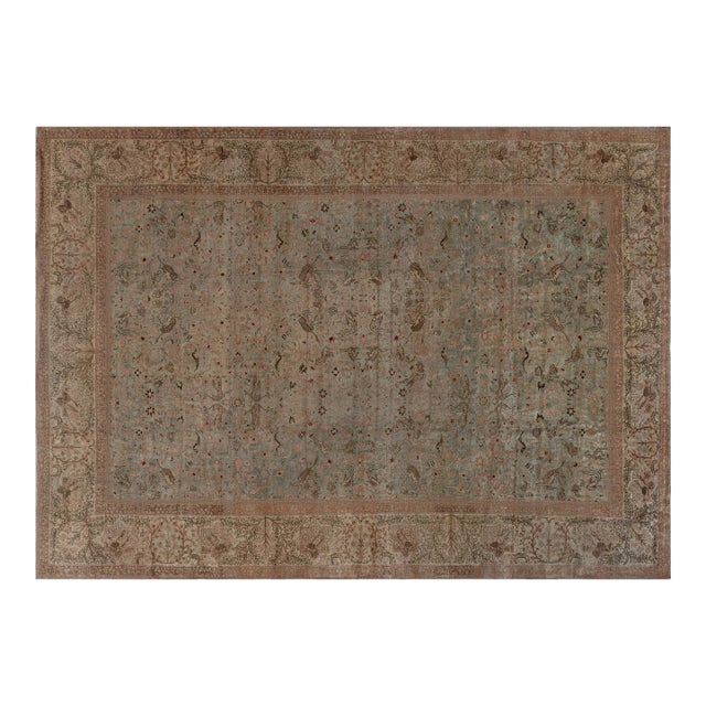 Authentic Persian Tabriz Handmade Wool Rug For Sale