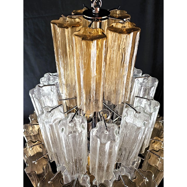 Vintage Pear-Shaped Murano Glass Chandelier in the style of Barovier, Italy, 2004 For Sale - Image 9 of 14