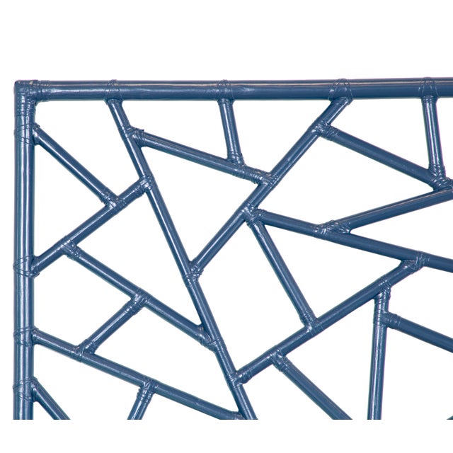 David Francis Tiffany Platform Bed Twin, Navy Blue For Sale - Image 4 of 7