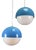Model 4021 Blue Methacrylate Pendant Lamp by Luigi Bandini Buti for Kartell, Italy, 1960s For Sale