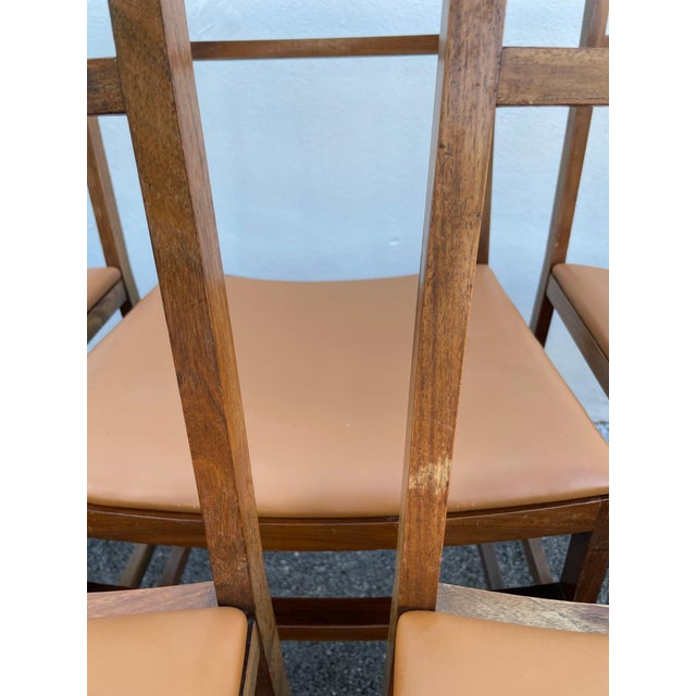 Brown Mid-Century Modern Dining Chairs by Renato Venturi for MIM Roma - Set of 10 For Sale - Image 8 of 18