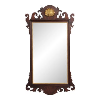 Henkel Harris Chippendale Mahogany Wall Mirror For Sale