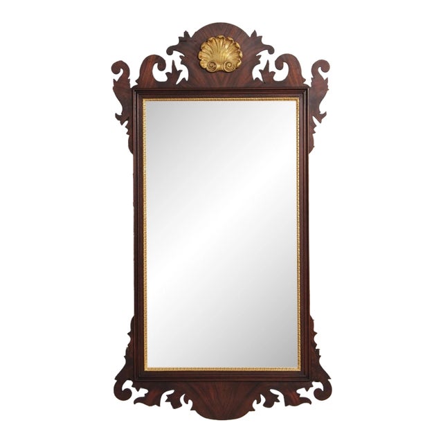 Henkel Harris Chippendale Mahogany Wall Mirror For Sale