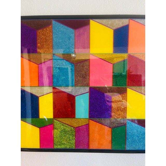 Black "Futuristic Rio Slum" Contemporary Original Mixed-Media Painting by Mauro Oliveira For Sale - Image 8 of 13