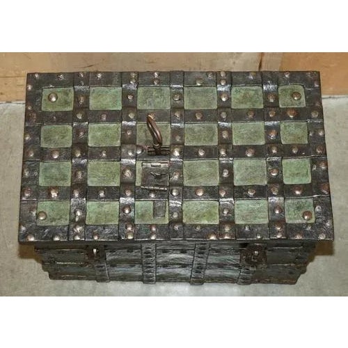 German Wrought Iron Safe Chest, Mid-17th Century For Sale - Image 4 of 18