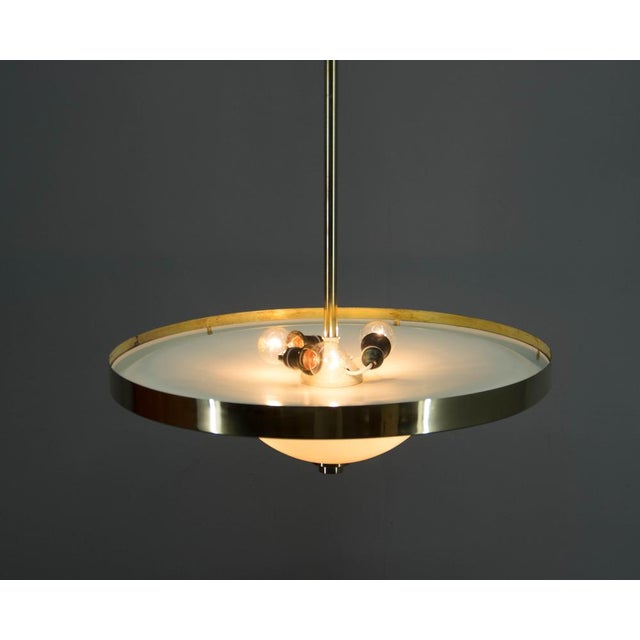 Bauhaus Brass Chandelier from Franta Anyz, 1930s For Sale - Image 10 of 18