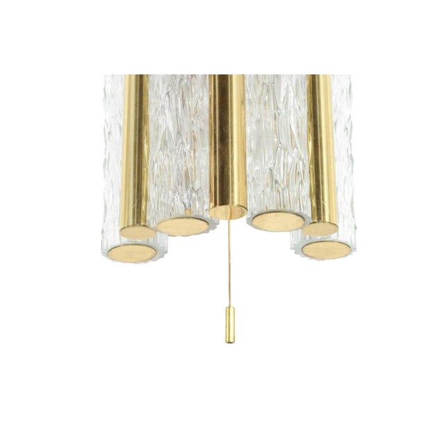 1960s Murano Glass and Brass Sconces by Doria Leuchten, Germany - a Pair For Sale In New York - Image 6 of 8