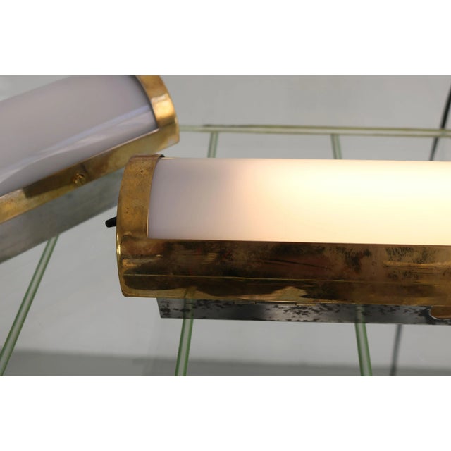 Gold Japanese Liseuse Wall Lamps, 1970s, Set of 2 For Sale - Image 8 of 11