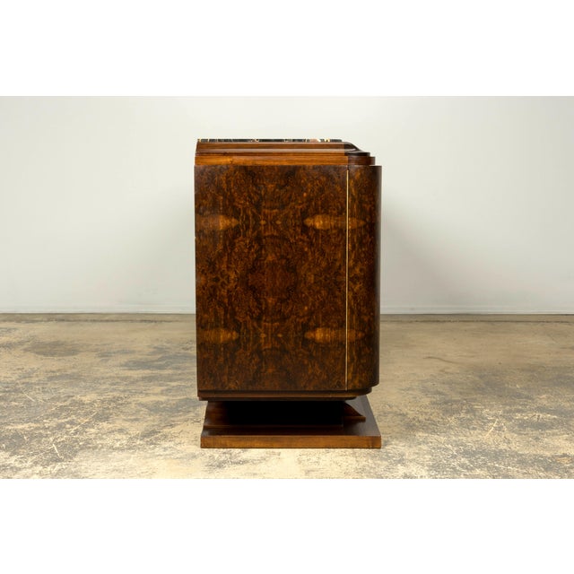 1940s Monumental Sideboard by A. Bicchierini, Burl Wood & Marble, Provence For Sale - Image 10 of 18