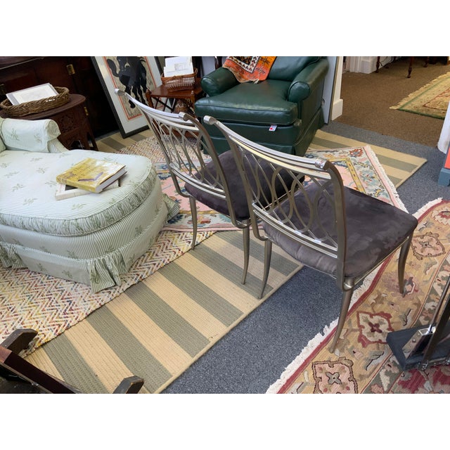 Late 20th Century Metal Dining Chairs, a Pair For Sale In New York - Image 6 of 12