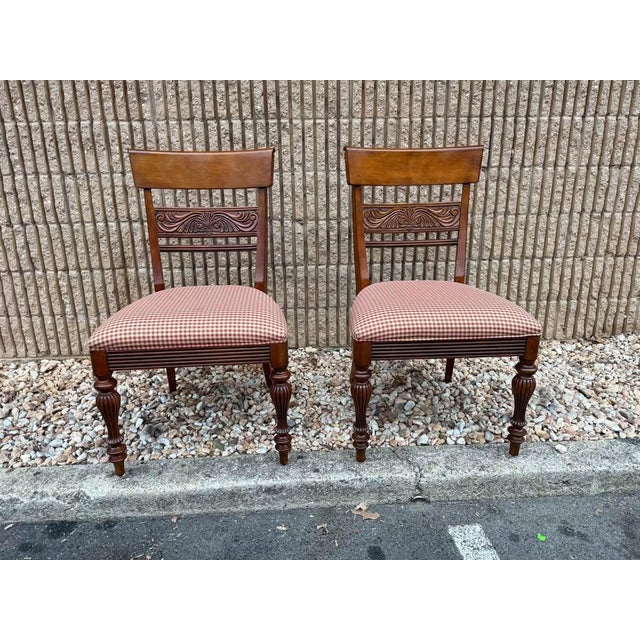 Ethan Allen British Classics Mackenzie Cinnabar Dining Chairs Mackenzie dining chair by Ethan Allen from their British...