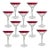 Waterford “Simply Red” Set of 10 Crystal Martini Glasses For Sale