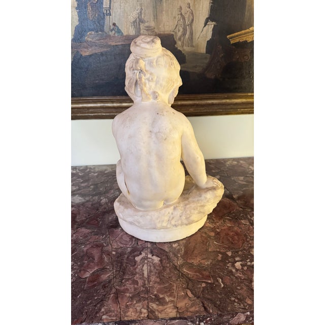 Statuette of Little Girl, Late 18th Century, Marble For Sale - Image 11 of 12