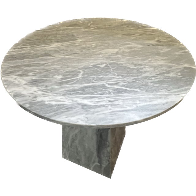 Bardiglio Round Marble Table For Sale - Image 4 of 6