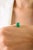 Early 21st Century Antique 8 Prong Set 2.68 Ct Emerald Diamond Ring in 14k Gold Size 5 For Sale - Image 5 of 15