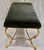 Modern Vintage Bench Gilt Gold Leaf Over Iron Frame With Silk Velvet Upholstery For Sale - Image 3 of 4