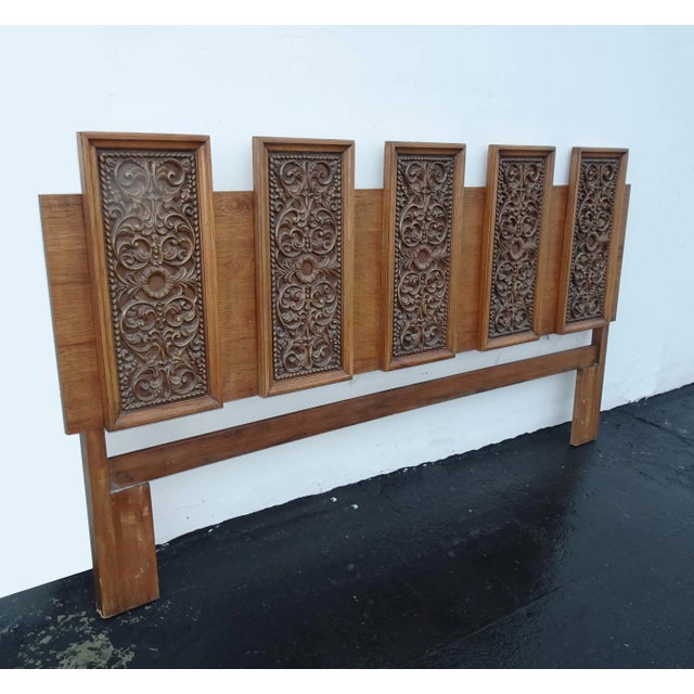 Gorgeous Headboard in Great Vintage Condition. Solid and Firm. Wear is usual for its age. Please see photos. Overall a...