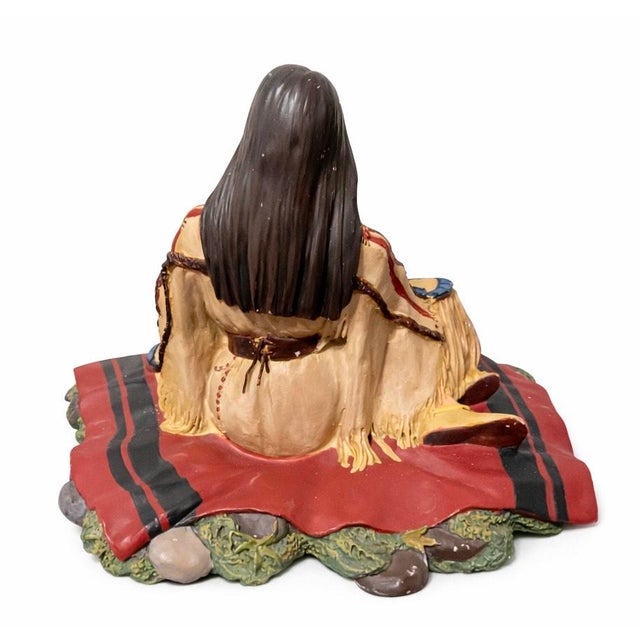 Sacajawea & Infant Cradleboard Figurine Noble American Indian Women Collection No. 3711 C Hand Painted Hamilton Collection...