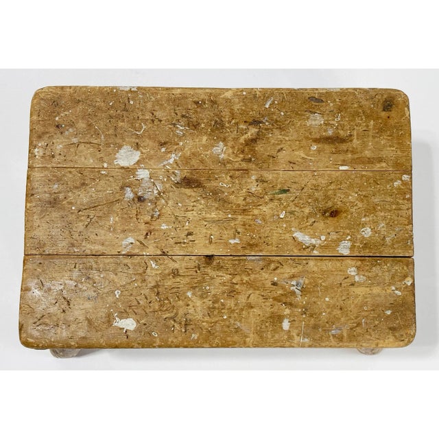 Vintage Primitive Wood Log Stool For Sale - Image 11 of 12