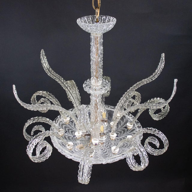 Important 1940s Medusa Murano Chandelier Attributed to Ercole Barovier For Sale - Image 13 of 18