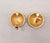 1960s Vintage 1960s Signed Napier Goldtone Round Domed Quilted Clip Earrings-2 Pieces For Sale - Image 5 of 7
