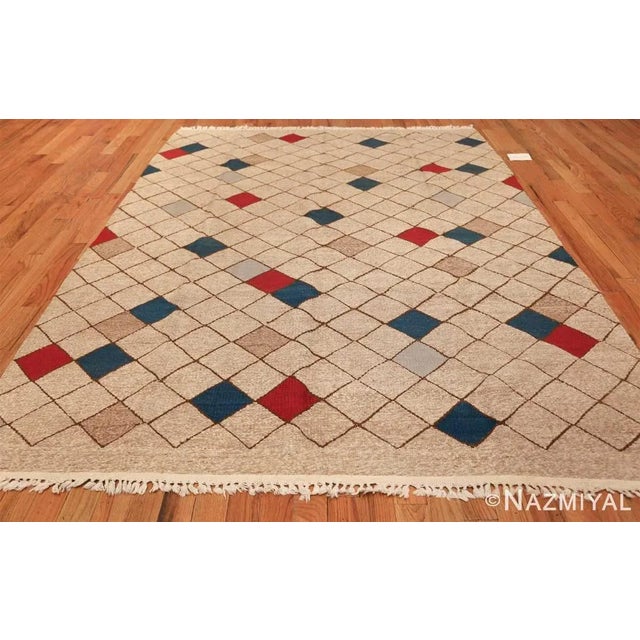 A Magnificent Mid Century Modern Vintage Swedish Kilim Flat Woven Rug, Origin: Sweden, Circa: Mid-20th Century