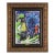 1960 Profile and Red Child Modern Blue Lithograph Marc Chagall For Sale