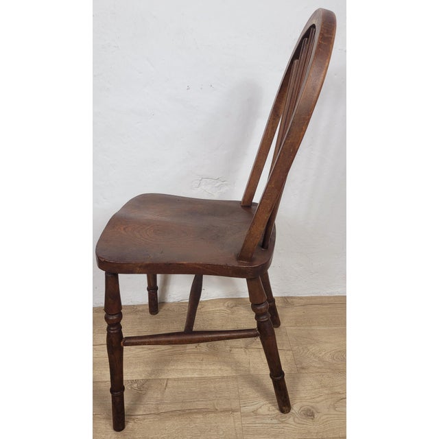 Vintage English Hoop Back Kitchen Chair in Elm and Birch, 1930s For Sale - Image 13 of 18