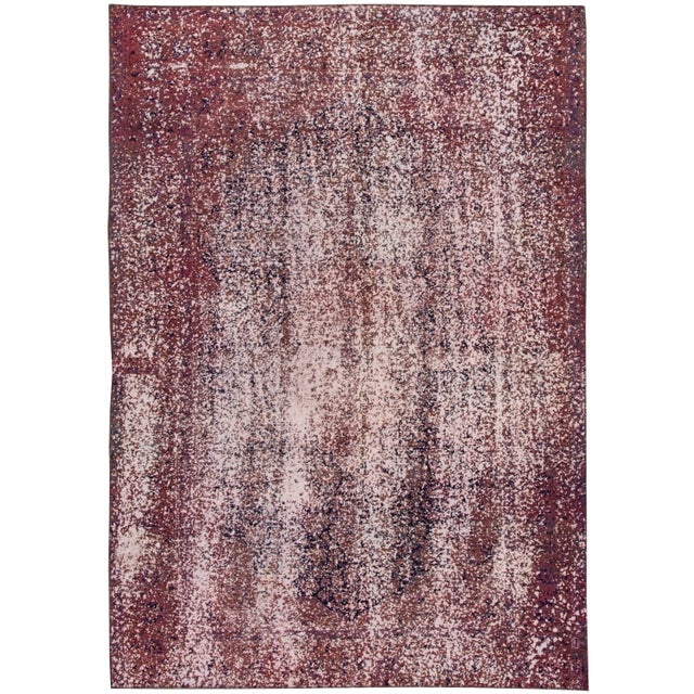Textile Mid 20th Century - Vintage Overdyed Rug For Sale - Image 7 of 7