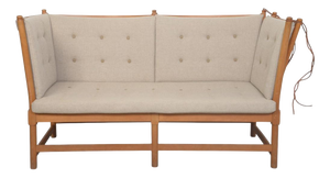 Spokeback Sofa in Hallingdal Fabric by Børge Mogensen, 1963