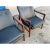 Animal Skin Modern Mid Century Black Leather Lounge Chairs With Ottomans For Sale - Image 7 of 9