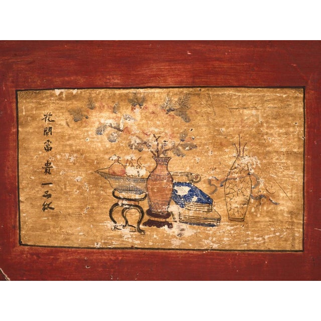 Antique Qing Dynasty Bogu Shanxi Cabinet or Sideboard in Painted Pine For Sale - Image 11 of 14
