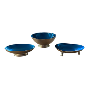 Mid-Century Modern Enameled Bowls by Carl F. Christiansen for Reed and Barton