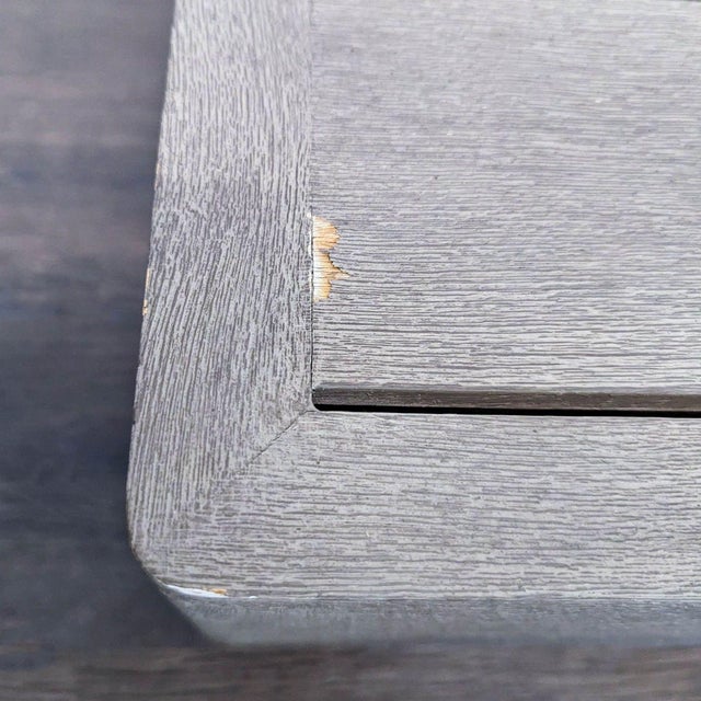Restoration Hardware Maya Weathered Teak Modern Outdoor Coffee Table For Sale - Image 10 of 11