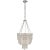 Jacqueline Chandelier in Burnished Silver Leaf with Clear Glass Designer: AERIN Canopy: 5.25" Round Mounting: Chain Shade...