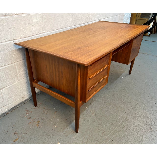 Mid 20th Century Mid-Century Danish Teak Desk by Arne Vodder for h.p Hansen For Sale - Image 5 of 17