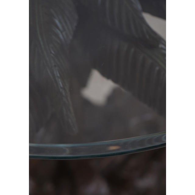 1990s Glass Top Elephant Base Lamp or Occasional Table For Sale - Image 5 of 15