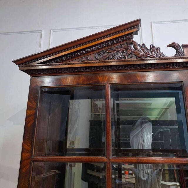 1990s Flame Mahogany Display Cabinet, 1990s For Sale - Image 5 of 9