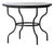 Matthew Izzo Home Zellige Vanilla Tile and Black Iron 40" Round Bistro Table For Sale