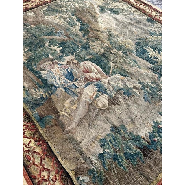 18th Century Aubusson Rest in the Forest Tapestry For Sale - Image 14 of 18