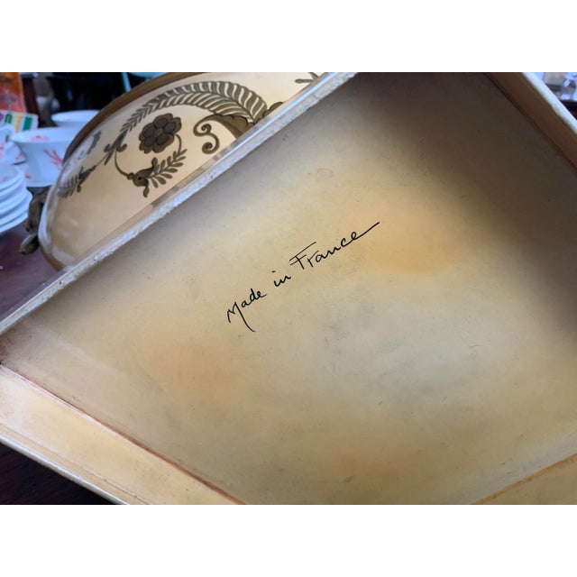 Late 20th Century French Tole Compote For Sale - Image 9 of 11