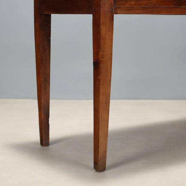 Wood Directoire Walnut Desk, Italy, 19th Century For Sale - Image 7 of 10