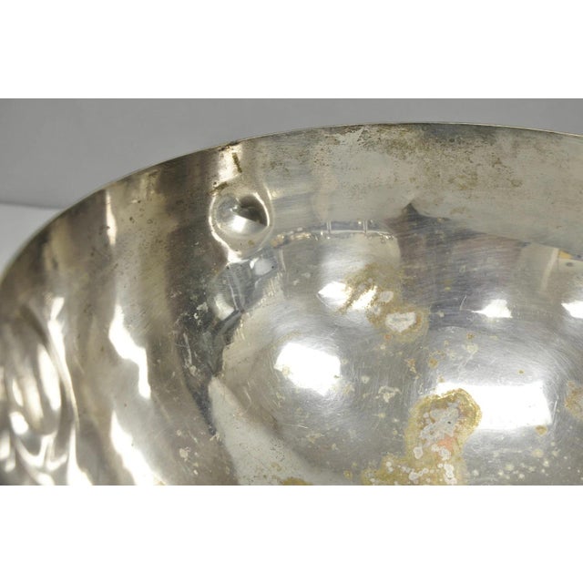 Vintage Victorian Silver Plated Footed Twin Handle Punch Bowl Set W/ 12 Cups For Sale - Image 16 of 18