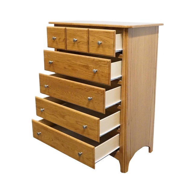 Ragazzi Furniture Solid Oak Early American Country 36" Chest of Drawers - Made in Quebec For Sale In Kansas City - Image 6 of 12